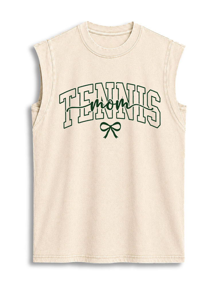 TENNIS MOM Vintage Washed Cotton Tank Top