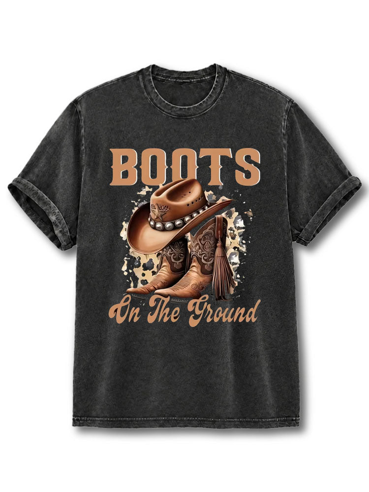 Boots On The Ground Washed T-Shirt