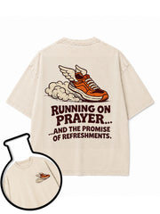 RUNNING ON PRAYER Washed T-Shirt