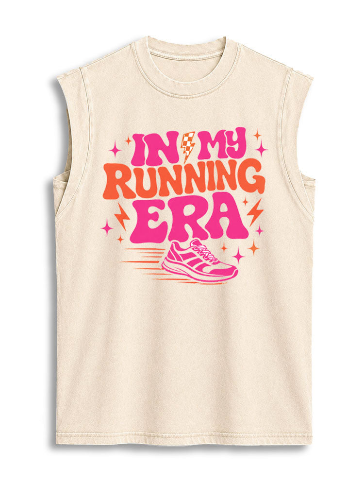 In My Running Era Vintage Washed Cotton Tank Top