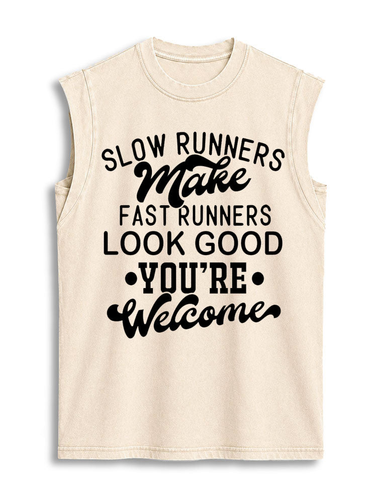 You're Welcome Vintage Washed Cotton Tank Top