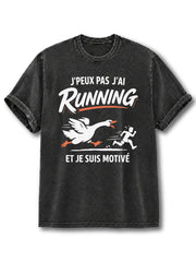 I Can't I Have Running Washed T-Shirt