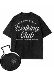 STRONG GIRLS WALKING CLUB Washed T-Shirt