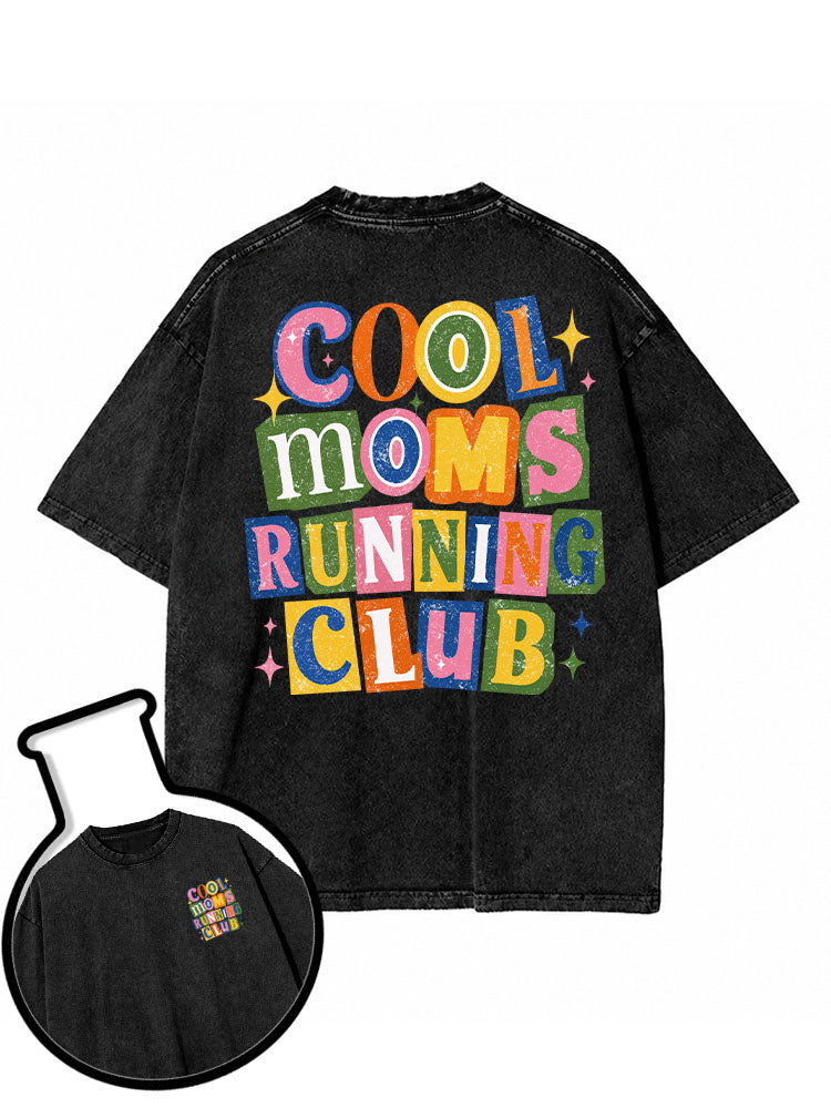 COOL MOMS RUNNING CLUB Washed T-Shirt