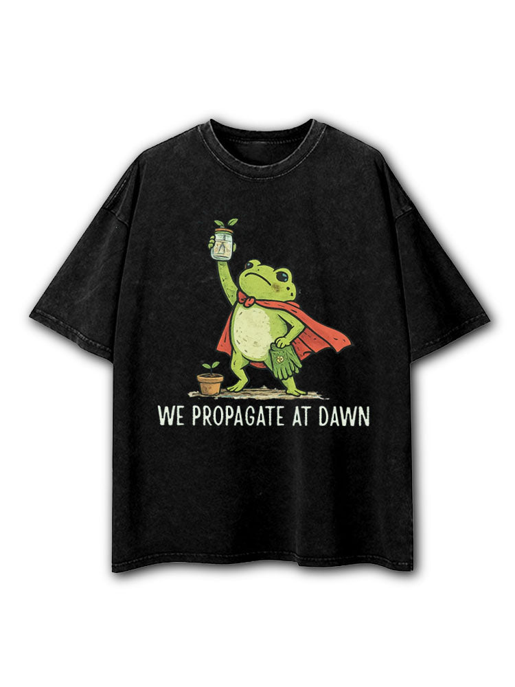 WE PROPAGATE AT DAWN Washed T-Shirt