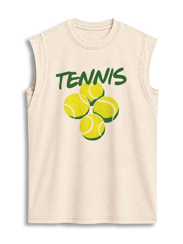 Tennis Vintage Washed Cotton Tank Top