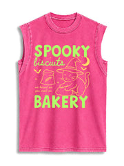 SPOOKY biscuits BAKERY Vintage Washed Cotton Tank Top
