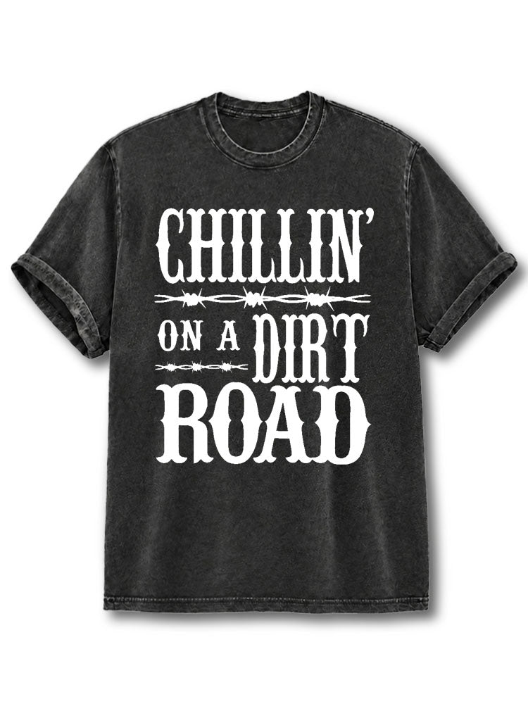 Chilling on A Dirty Road Washed T-Shirt