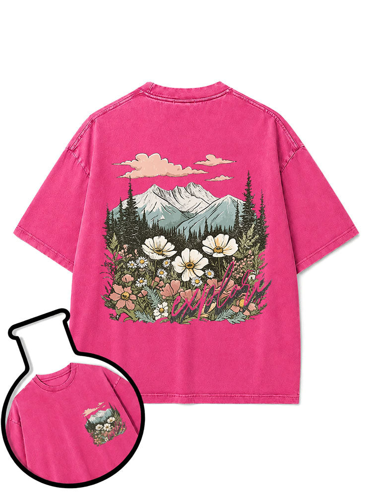 Explore Mountain Wildflower Washed T-Shirt