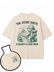 THE SCENIC ROUTE IS ALWAYS A GOOD IDEA Washed T-Shirt