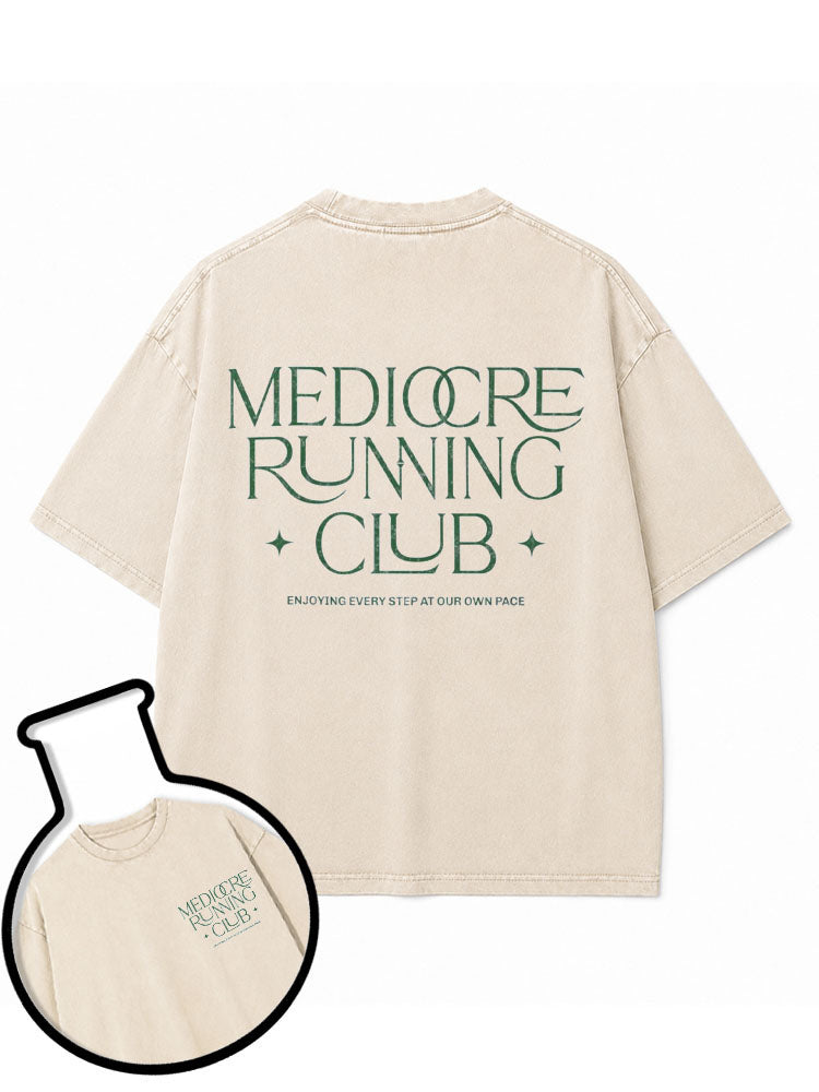 MEDIOCRE RUNNING CLUB Washed T-Shirt
