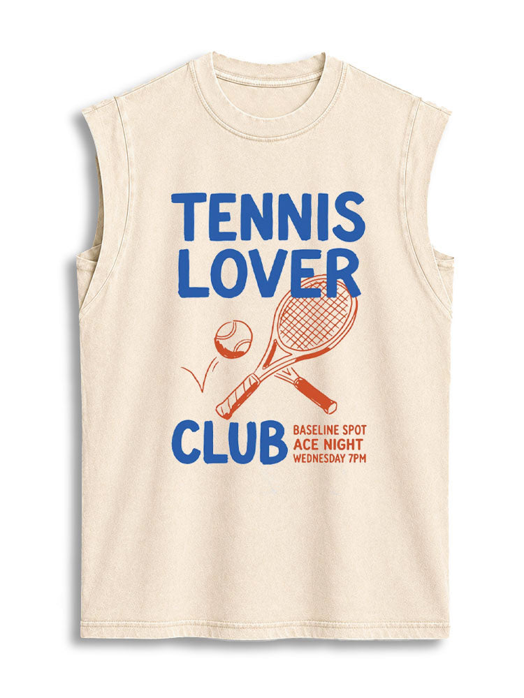 TENNIS LOVER CLUB Vintage Washed Cotton Tank Top