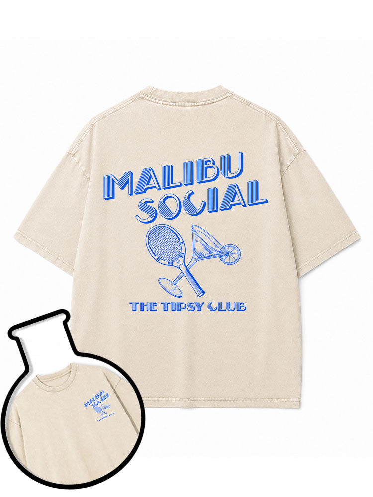 MALIBU SOCIAL THE TIPSY CLUB Washed T-Shirt