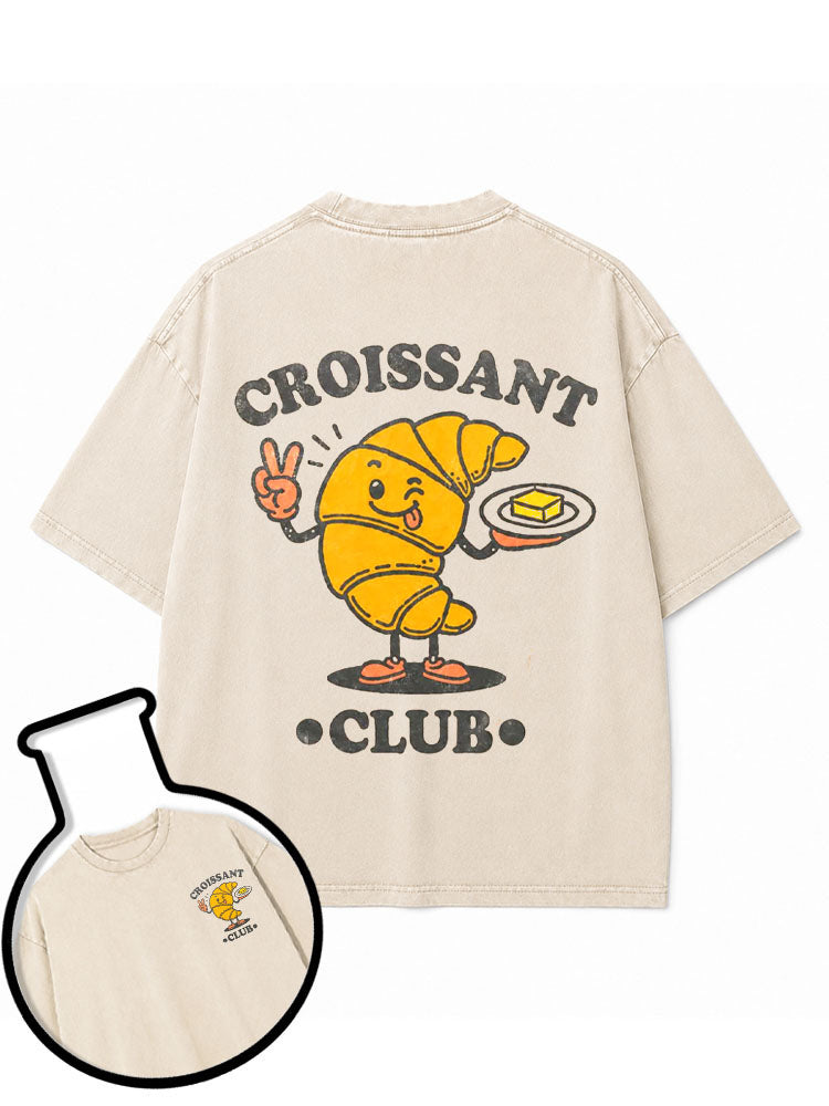 CROISSANT CLUB Washed T-Shirt