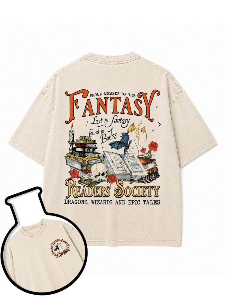 FANTASY READERS SOCIETY Washed T-Shirt