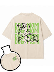 DOG MOM Washed T-Shirt