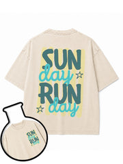 SUN day RUN day Washed T-Shirt