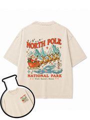 NORTH POLE NATIONAL PARK Visit Santa's Home Washed T-Shirt