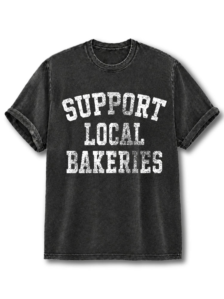 SUPPORT LOCAL BAKERIES Washed T-Shirt