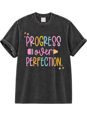 Progress Over Perfection Washed T-Shirt