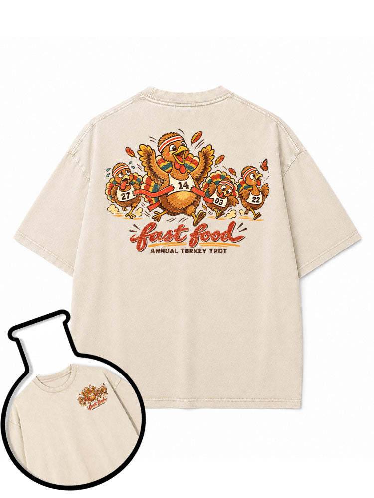 ANNUAL TURKEY TROT Washed T-Shirt