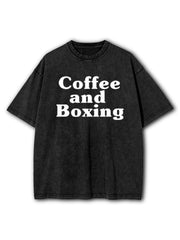Coffee And Boxing Washed T-Shirt