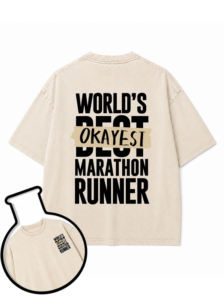 WORLD'S OKAYEST Runner Washed T-Shirt