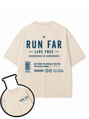 Run Far Live Free  Washed T-Shirt