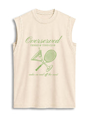 Overserved TENNIS & 'TINIS CLUB Vintage Washed Cotton Tank Top