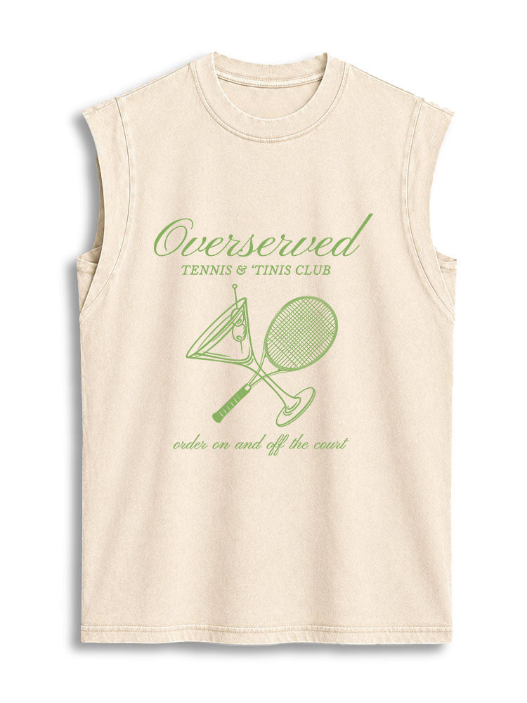 Overserved TENNIS & 'TINIS CLUB Vintage Washed Cotton Tank Top