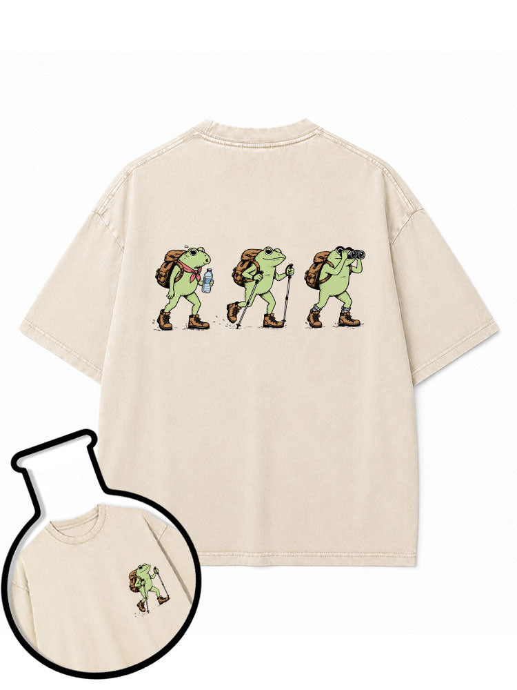 hiking frog Washed T-Shirt