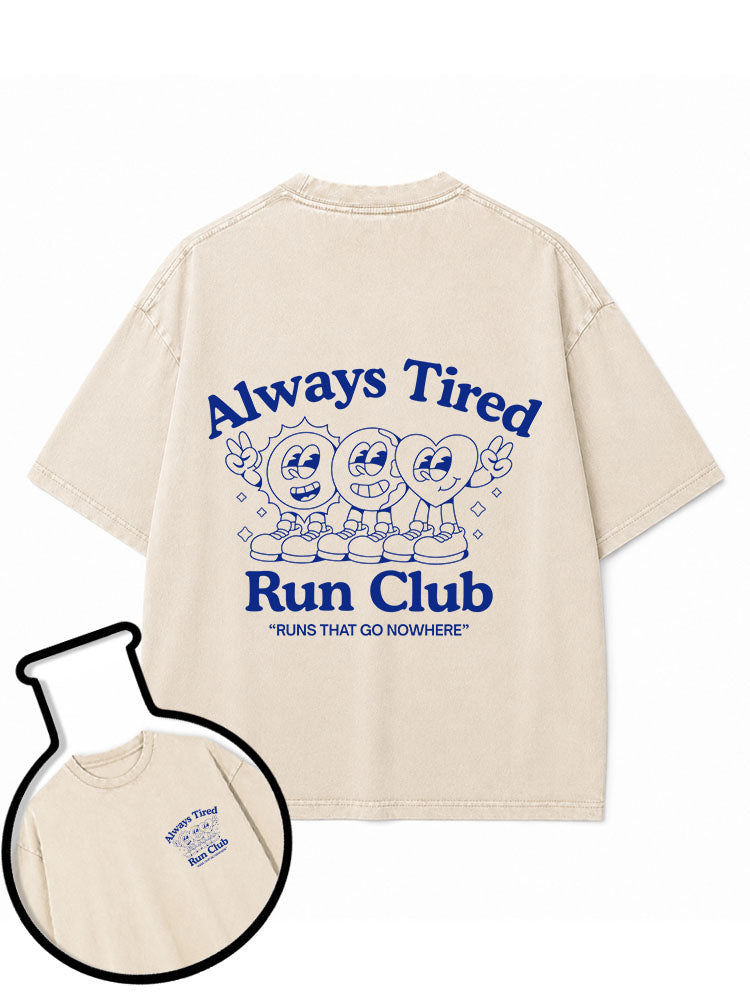 Always Tired Run Club Washed T-Shirt