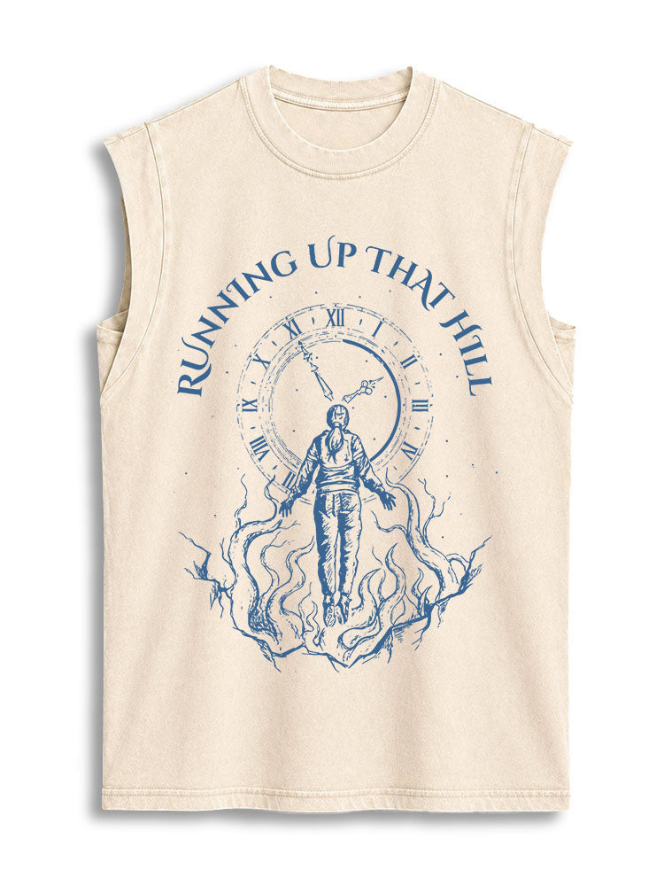 RUNNING UP THAT HILL Vintage Washed Cotton Tank Top