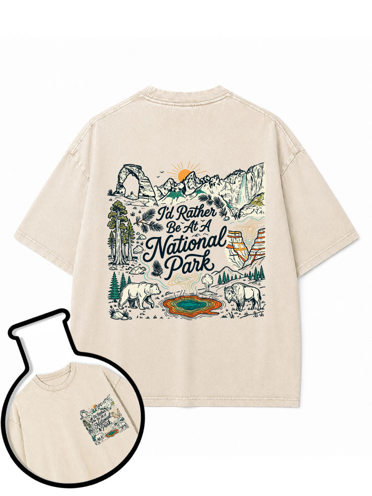 I'd Rather Be At A National Park Washed T-Shirt