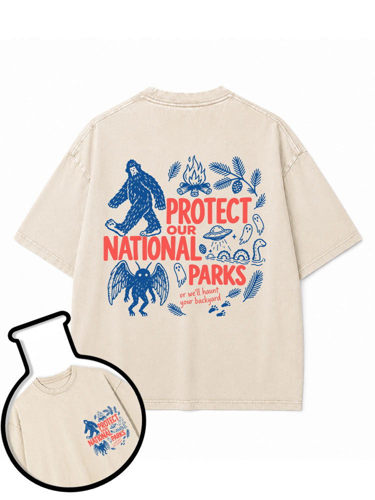 PROTECT OUR NATIONAL PARKS Washed T-Shirt