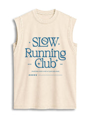 Slow Running Club Vintage Washed Cotton Tank Top