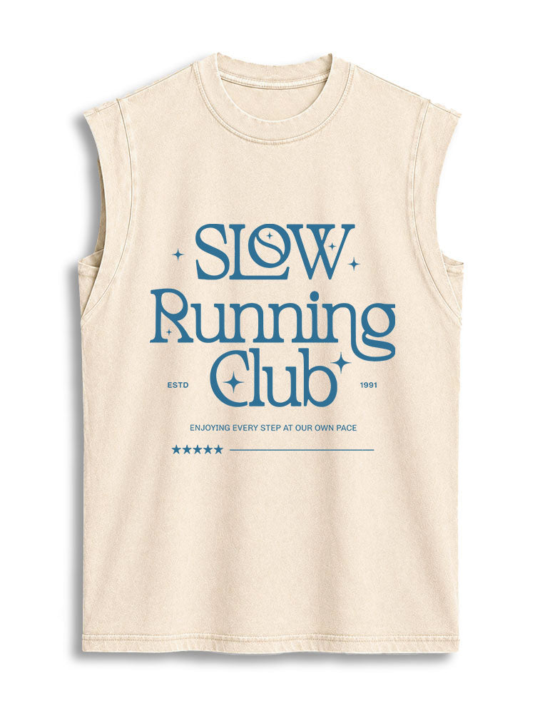 Slow Running Club Vintage Washed Cotton Tank Top