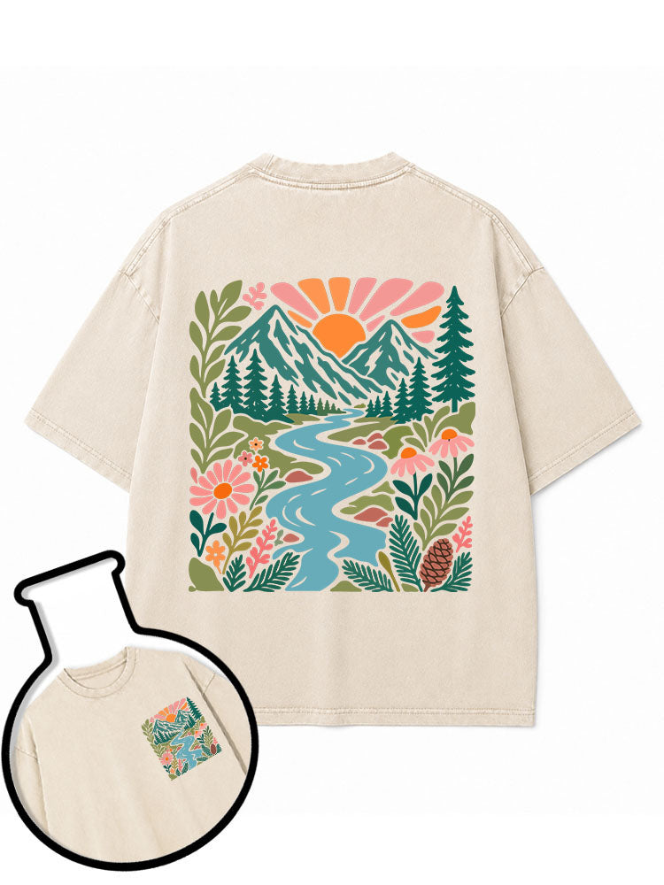 Let's go hiking Washed T-Shirt