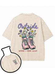 Outside WHERE I COME ALIVE Washed T-Shirt