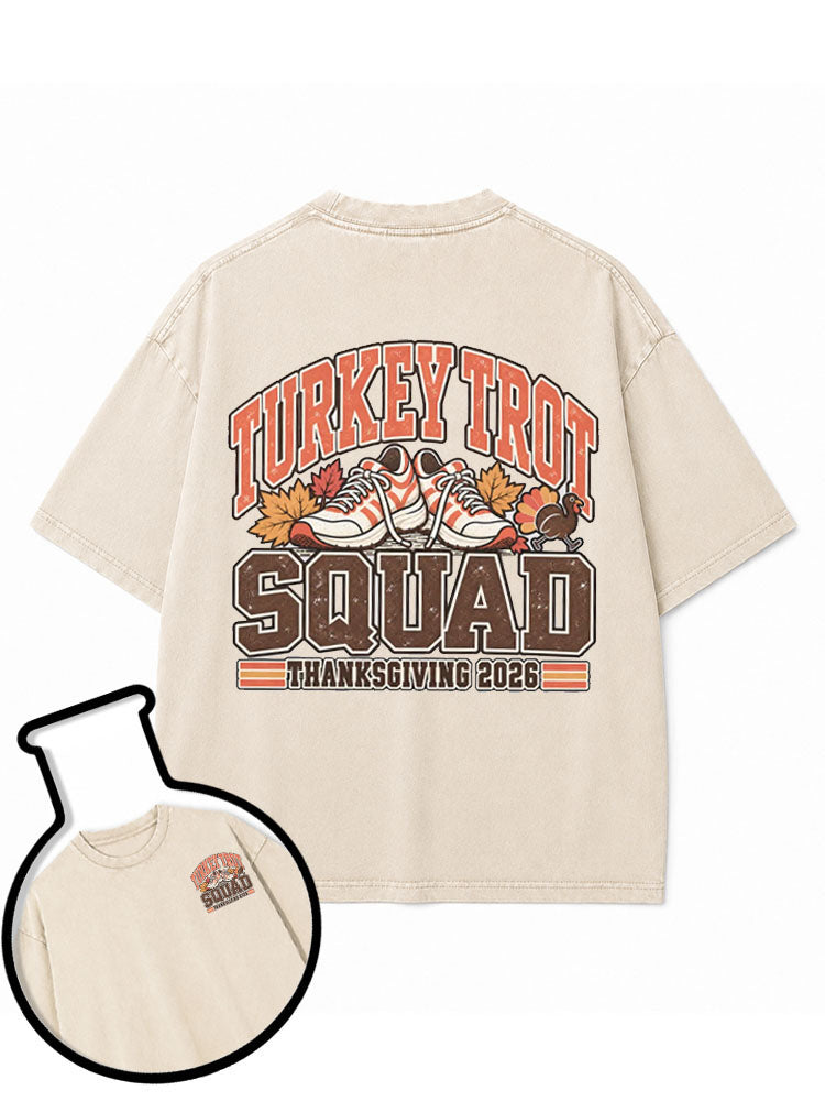 TURKEY TROT SQUAD Washed T-Shirt