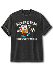 Soccer and Beer Washed T-Shirt