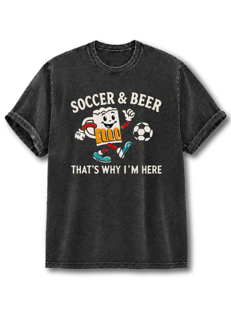 Soccer and Beer Washed T-Shirt