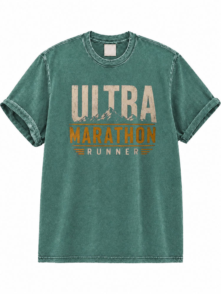 Ultra Marathon Runner Washed T-Shirt