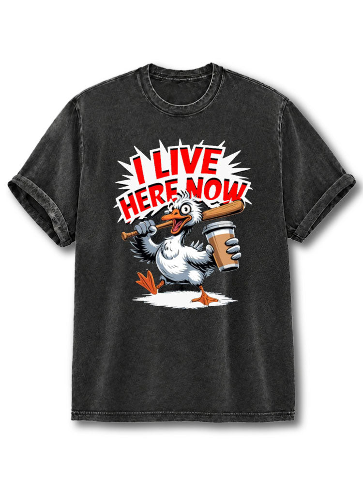 I Live Here Now Washed T-Shirt
