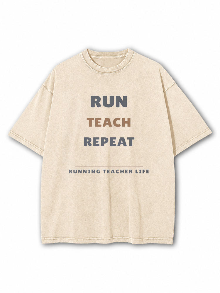 Run Teach Repeat Washed T-Shirt