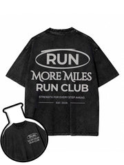 RUN MORE MILES RUN CLUB Washed T-Shirt