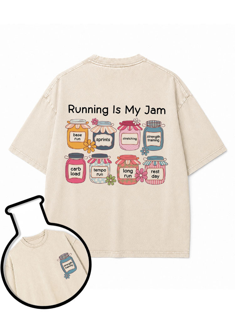 Running Is My Jam Washed T-Shirt