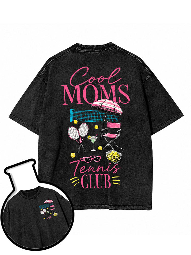 cool moms tennis club Washed T-Shirt