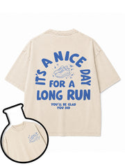 IT'S A NICE DAY FOR A LONG RUN Washed T-Shirt