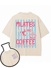 PILATES AND COFFEE Washed T-Shirt
